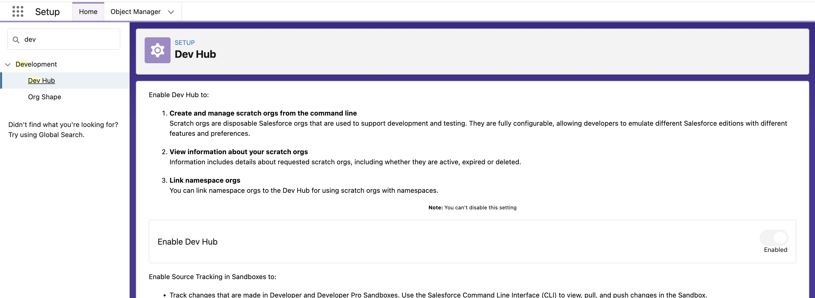 Salesforce DevHub