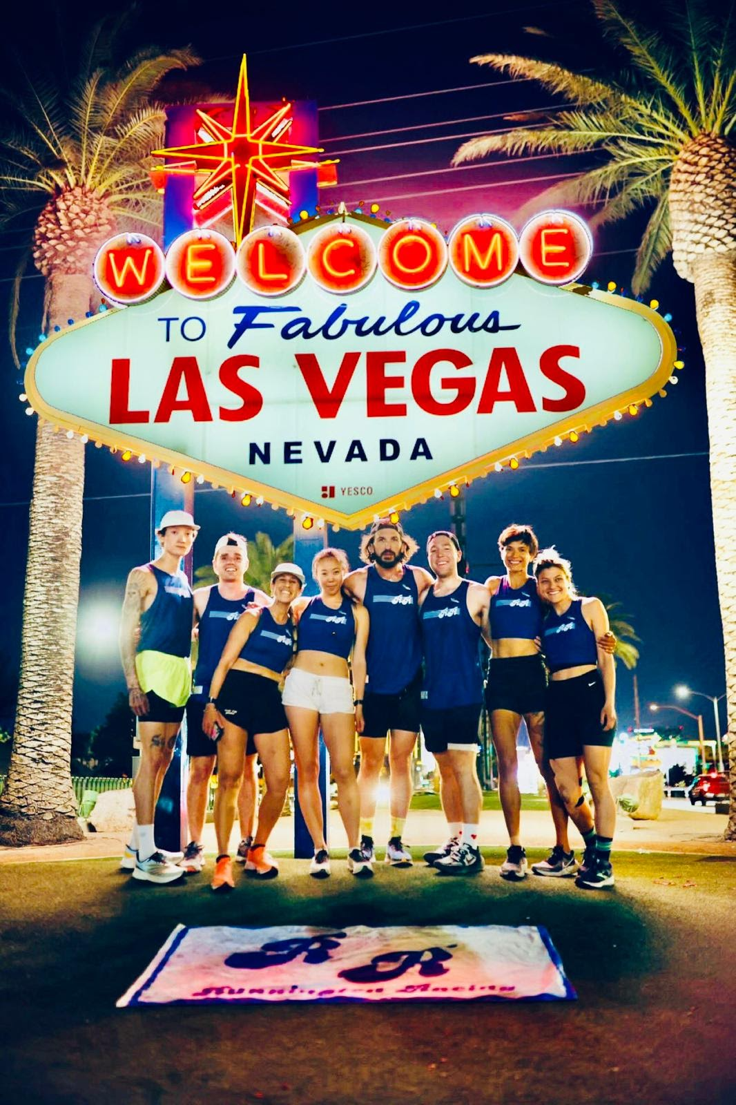 Finish Line at the Welcome to Las Vegas Sign